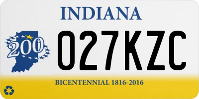 IN license plate 027KZC