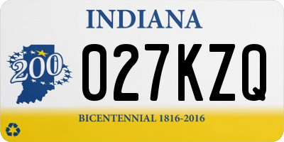IN license plate 027KZQ