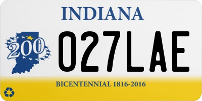 IN license plate 027LAE