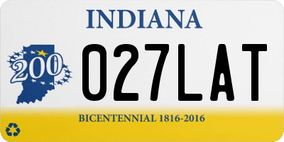 IN license plate 027LAT