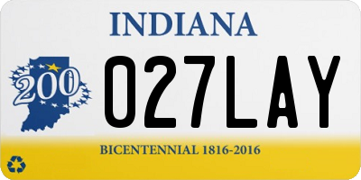 IN license plate 027LAY