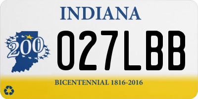 IN license plate 027LBB