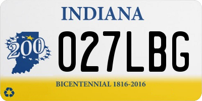 IN license plate 027LBG