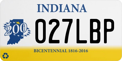 IN license plate 027LBP