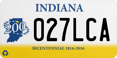 IN license plate 027LCA