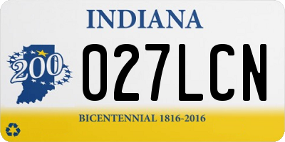 IN license plate 027LCN