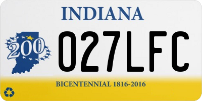 IN license plate 027LFC
