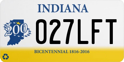 IN license plate 027LFT