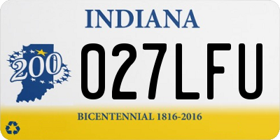 IN license plate 027LFU