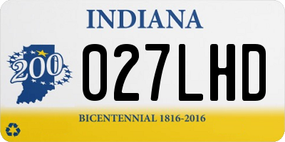 IN license plate 027LHD