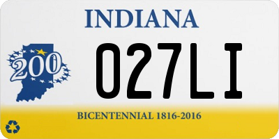 IN license plate 027LI