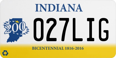 IN license plate 027LIG