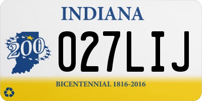 IN license plate 027LIJ