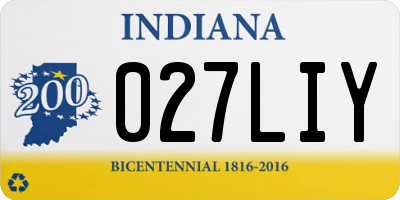 IN license plate 027LIY