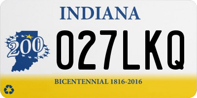 IN license plate 027LKQ