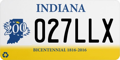 IN license plate 027LLX