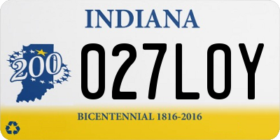 IN license plate 027LOY