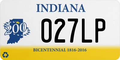 IN license plate 027LP
