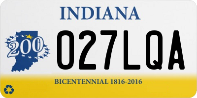 IN license plate 027LQA