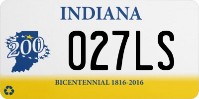 IN license plate 027LS