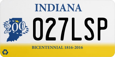 IN license plate 027LSP