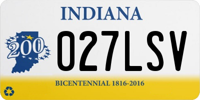 IN license plate 027LSV