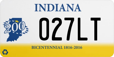 IN license plate 027LT