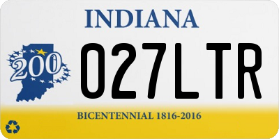 IN license plate 027LTR