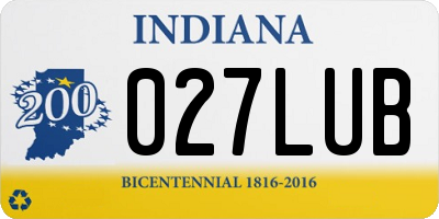 IN license plate 027LUB