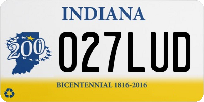 IN license plate 027LUD