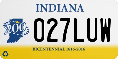 IN license plate 027LUW