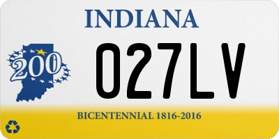 IN license plate 027LV