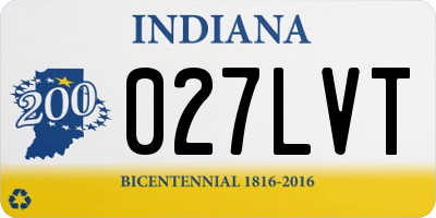 IN license plate 027LVT