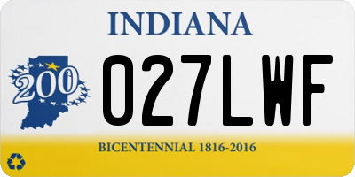 IN license plate 027LWF