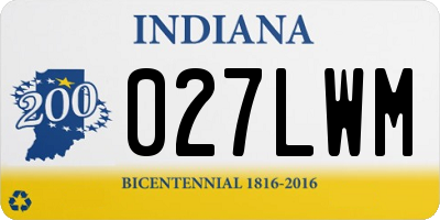 IN license plate 027LWM