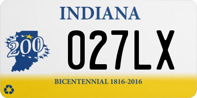 IN license plate 027LX