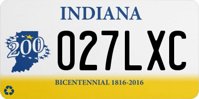 IN license plate 027LXC
