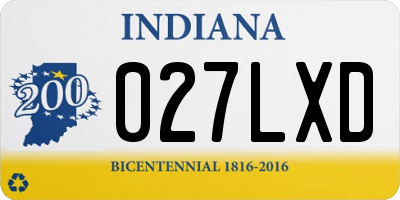 IN license plate 027LXD