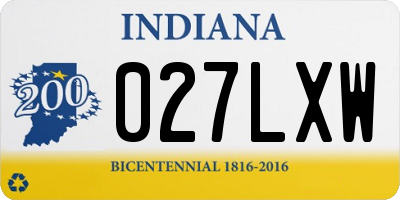 IN license plate 027LXW