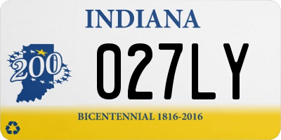 IN license plate 027LY