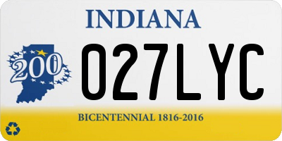 IN license plate 027LYC