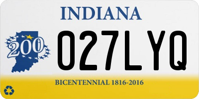 IN license plate 027LYQ