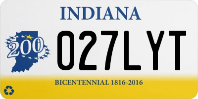 IN license plate 027LYT