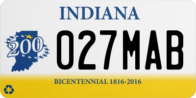 IN license plate 027MAB