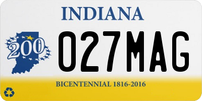 IN license plate 027MAG