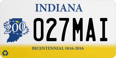 IN license plate 027MAI
