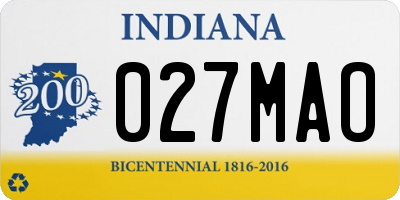 IN license plate 027MAO