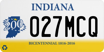 IN license plate 027MCQ