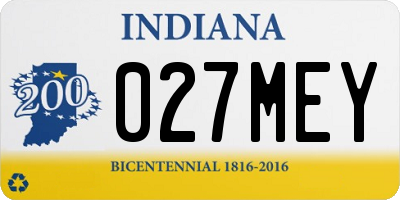 IN license plate 027MEY