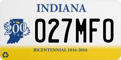 IN license plate 027MFO